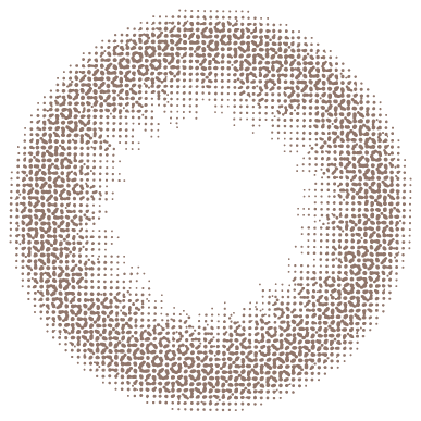 chu"s me トーリックチューズミー トーリック　ベイビーブラウンC-1.25　レンズデザイン